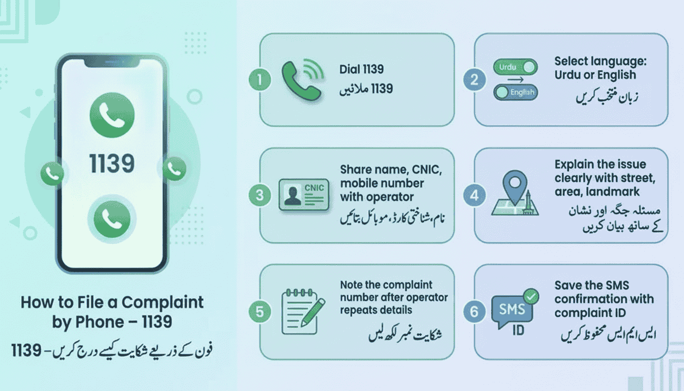 How to File Complaint by Phone - 1139 Helpline Step by Step