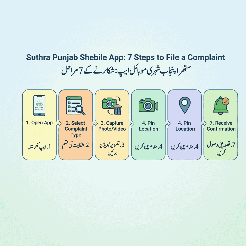 Suthra Punjab App - 7 Steps to File a Complaint