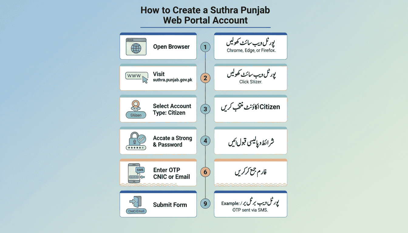 Suthra Punjab Portal Login Screen