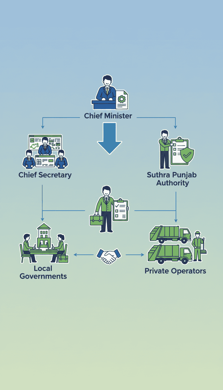 Suthra Punjab Governance Hierarchy - CM to Private Operators